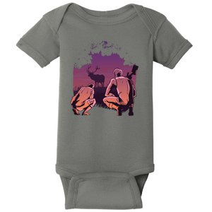 Deer Hunting Scene Baby Bodysuit