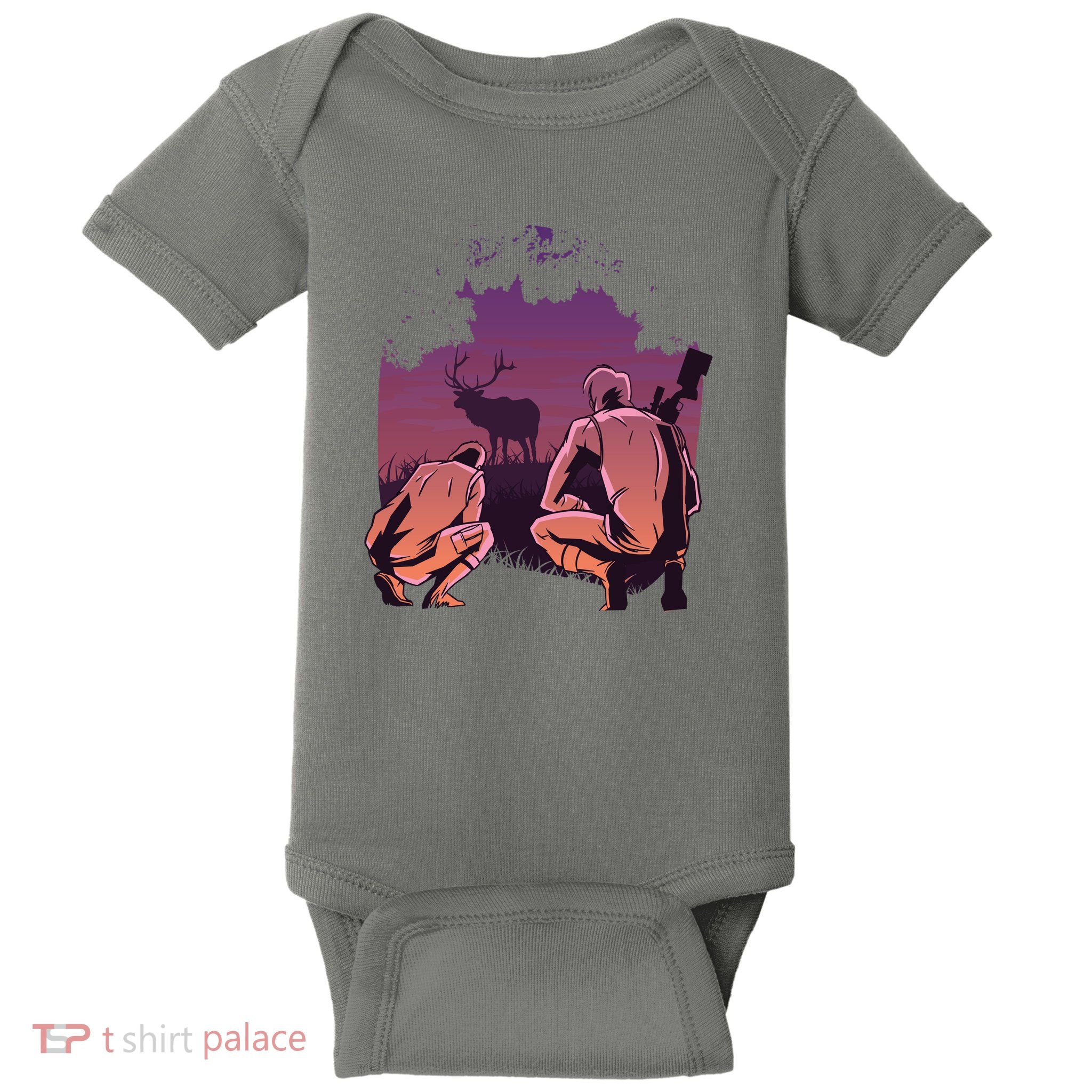 Deer Hunting Scene Baby Bodysuit