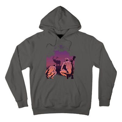 Deer Hunting Scene Tall Hoodie