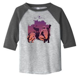 Deer Hunting Scene Toddler Fine Jersey T-Shirt