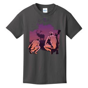 Deer Hunting Scene Kids T-Shirt