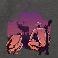 Deer Hunting Scene Vector Backpack