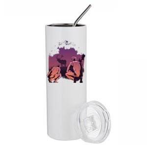 Deer Hunting Scene Stainless Steel Tumbler