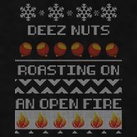 Deez Nuts Roasting On An Open Fire Ugly X-Mas Ladies PosiCharge Tri-Blend Wicking Tank