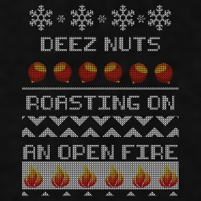 Deez Nuts Roasting On An Open Fire Ugly X-Mas Ladies PosiCharge Tri-Blend Wicking Tank