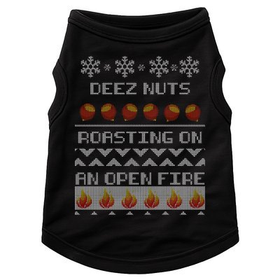 Deez Nuts Roasting On An Open Fire Ugly X-Mas Doggie Tank