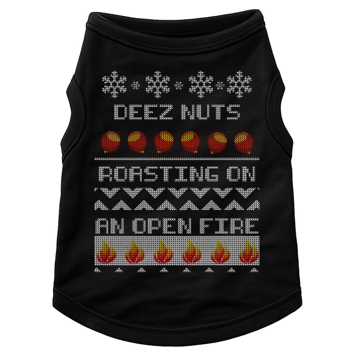 Deez Nuts Roasting On An Open Fire Ugly X-Mas Doggie Tank