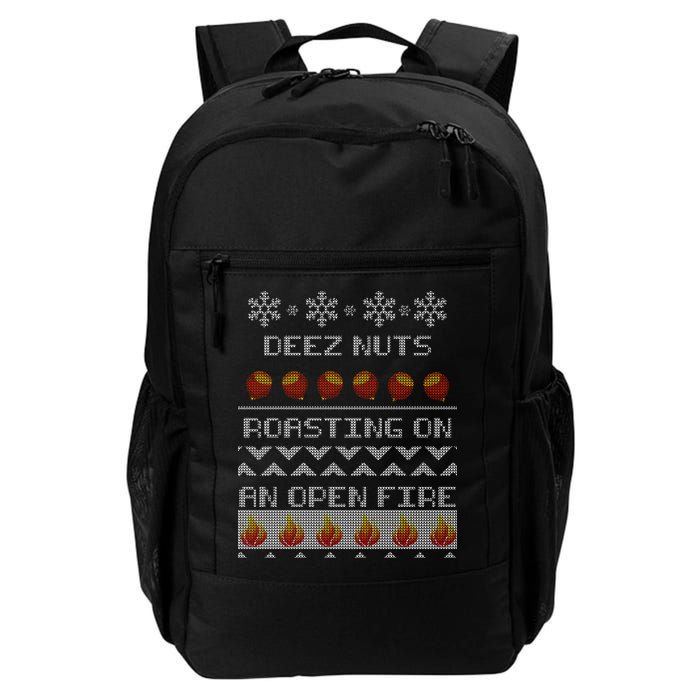Deez Nuts Roasting On An Open Fire Ugly X-Mas Backpack