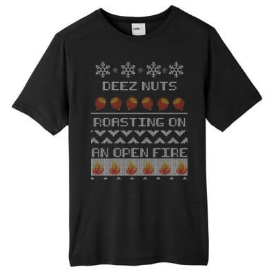 Deez Nuts Roasting On An Open Fire Ugly X-Mas Tall Fusion ChromaSoft Performance T-Shirt