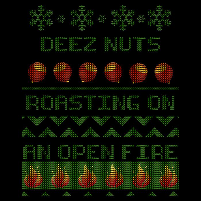 Deez Nuts Roasting On An Open Fire Ugly X-Mas Mug