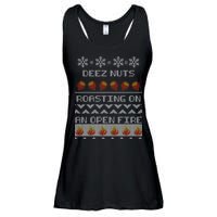 Deez Nuts Roasting On An Open Fire Ugly X-Mas Ladies Essential Flowy Tank