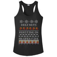 Deez Nuts Roasting On An Open Fire Ugly X-Mas Ladies PosiCharge Competitor Racerback Tank