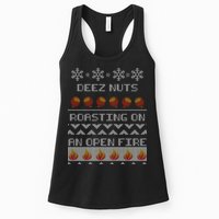 Deez Nuts Roasting On An Open Fire Ugly X-Mas Womens Tank Top