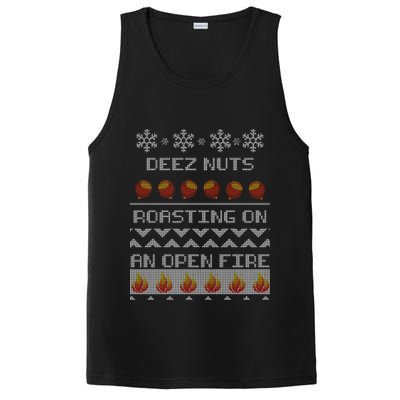 Deez Nuts Roasting On An Open Fire Ugly X-Mas PosiCharge Competitor Tank