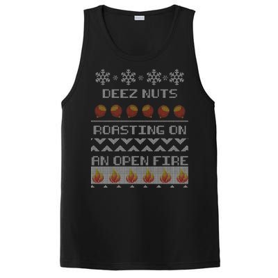 Deez Nuts Roasting On An Open Fire Ugly X-Mas PosiCharge Competitor Tank