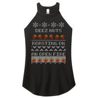 Deez Nuts Roasting On An Open Fire Ugly X-Mas Women's Perfect Tri Rocker Tank