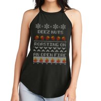 Deez Nuts Roasting On An Open Fire Ugly X-Mas Women's Perfect Tri Rocker Tank