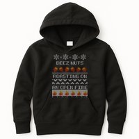 Deez Nuts Roasting On An Open Fire Ugly X-Mas Kids Hoodie