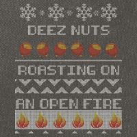 Deez Nuts Roasting On An Open Fire Ugly X-Mas Cotton Canvas Backpack