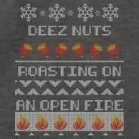 Deez Nuts Roasting On An Open Fire Ugly X-Mas Vector Backpack