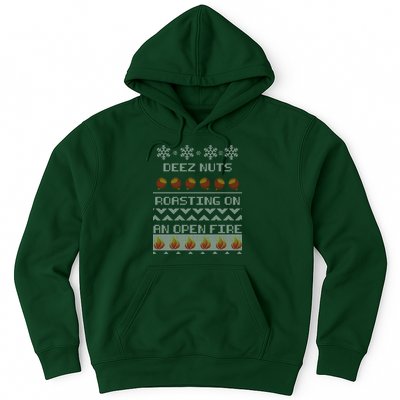 Deez Nuts Roasting On An Open Fire Ugly X-Mas Hoodie