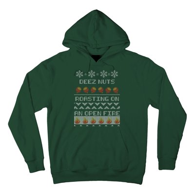 Deez Nuts Roasting On An Open Fire Ugly X-Mas Hoodie