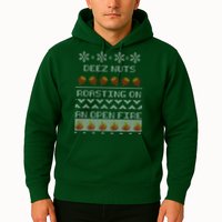 Deez Nuts Roasting On An Open Fire Ugly X-Mas Hoodie