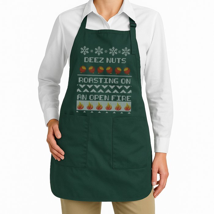 Deez Nuts Roasting On An Open Fire Ugly X-Mas Apron
