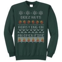 Deez Nuts Roasting On An Open Fire Ugly X-Mas Sweatshirt