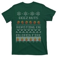 Deez Nuts Roasting On An Open Fire Ugly X-Mas T-Shirt