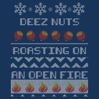 Deez Nuts Roasting On An Open Fire Ugly X-Mas Infant Baby Jersey Bodysuit