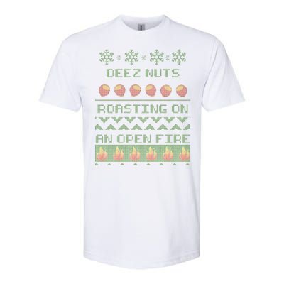 Deez Nuts Roasting On An Open Fire Ugly X-Mas Softstyle CVC T-Shirt