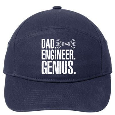 Dad Engineer Funny Mechanic Engineer Fathers Day Gift 7-Panel Snapback Hat