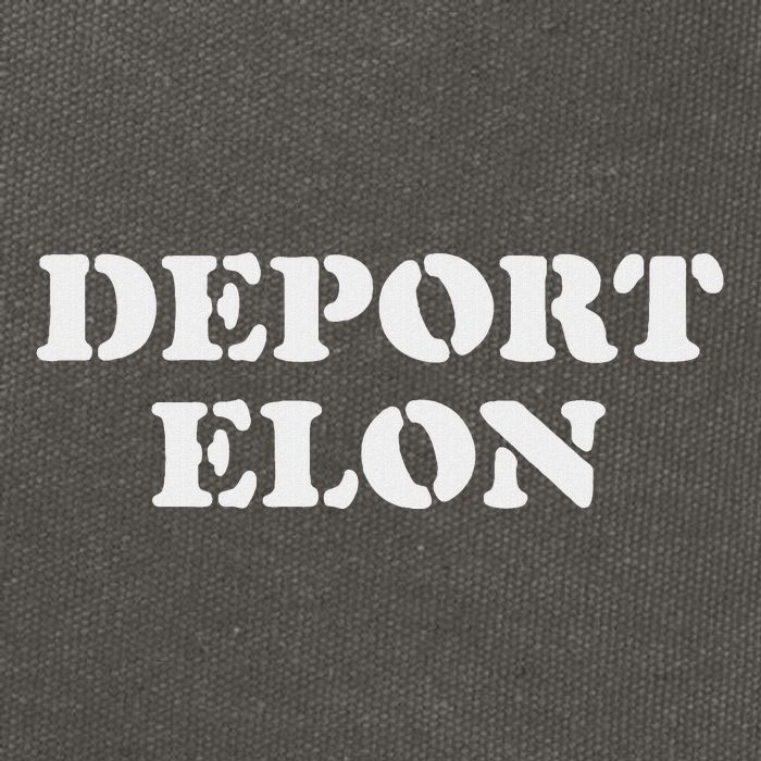Deport Elon Funny Political Cotton Canvas Backpack