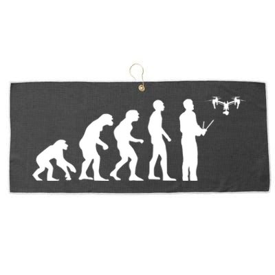 Drone Evolution Funny Quadcopter Drone Pilot Gift Large Microfiber Waffle Golf Towel