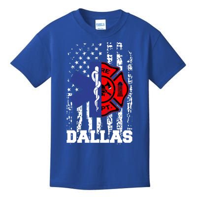 Dallas Emt Firefighter Great Gift Firefighter Emt Fire Cute Gift Kids T-Shirt