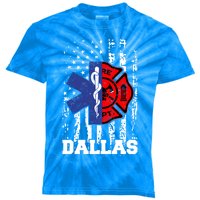 Dallas Emt Firefighter Great Gift Firefighter Emt Fire Cute Gift Kids Tie-Dye T-Shirt