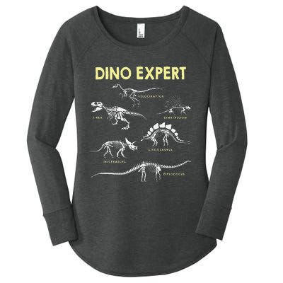 Dino Expert Future Paleontologist Dinosaur Fossil Bones Women's Perfect Tri Tunic Long Sleeve Shirt