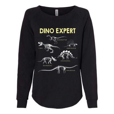 Dino Expert Future Paleontologist Dinosaur Fossil Bones Womens California Wash Sweatshirt