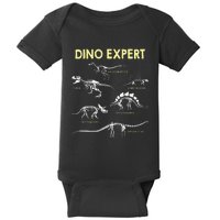 Dino Expert Future Paleontologist Dinosaur Fossil Bones Baby Bodysuit