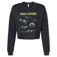 Dino Expert Future Paleontologist Dinosaur Fossil Bones Cropped Pullover Crew