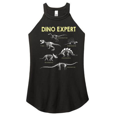 Dino Expert Future Paleontologist Dinosaur Fossil Bones Women's Perfect Tri Rocker Tank