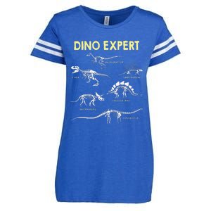 Dino Expert Future Paleontologist Dinosaur Fossil Bones Enza Ladies Jersey Football T-Shirt