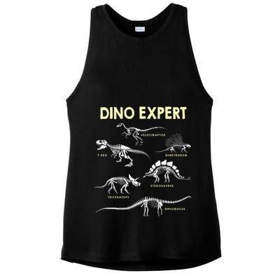 Dino Expert Future Paleontologist Dinosaur Fossil Bones Ladies PosiCharge Tri-Blend Wicking Tank