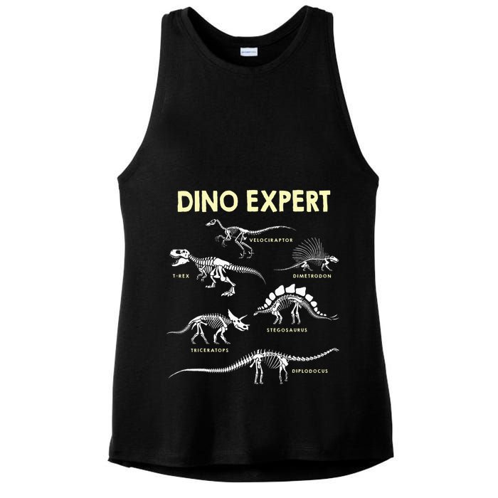 Dino Expert Future Paleontologist Dinosaur Fossil Bones Ladies PosiCharge Tri-Blend Wicking Tank
