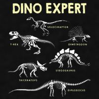 Dino Expert Future Paleontologist Dinosaur Fossil Bones Ladies PosiCharge Tri-Blend Wicking Tank