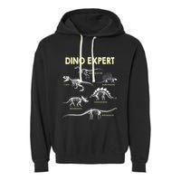 Dino Expert Future Paleontologist Dinosaur Fossil Bones Garment-Dyed Fleece Hoodie
