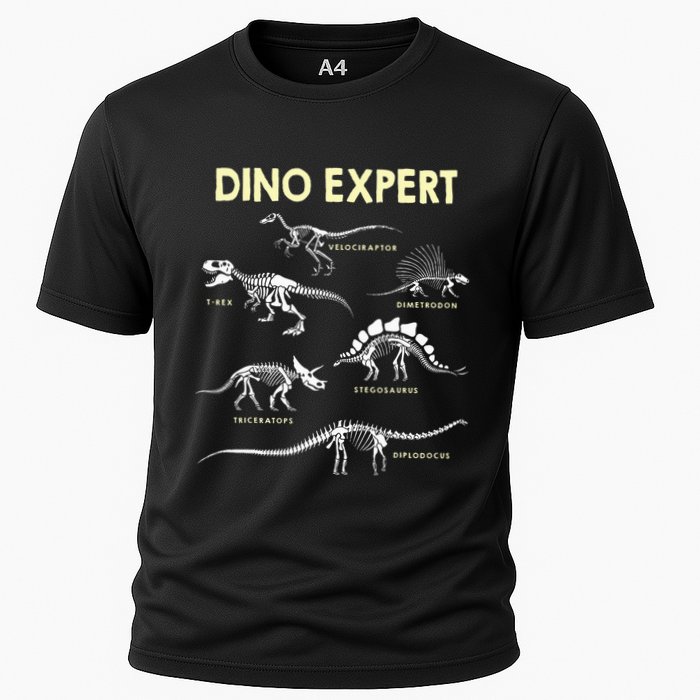 Dino Expert Future Paleontologist Dinosaur Fossil Bones Performance Shirt
