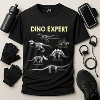 Dino Expert Future Paleontologist Dinosaur Fossil Bones Performance Shirt