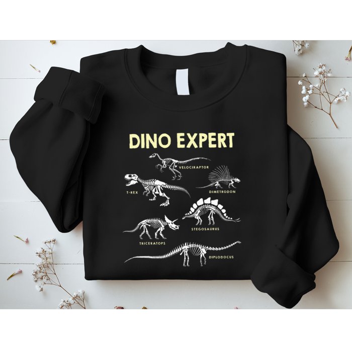 Dino Expert Future Paleontologist Dinosaur Fossil Bones Sweatshirt
